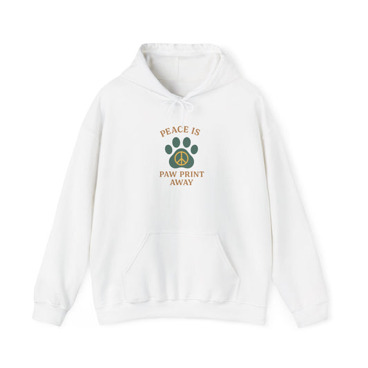 Peace Is Paw Print Away Hoodie