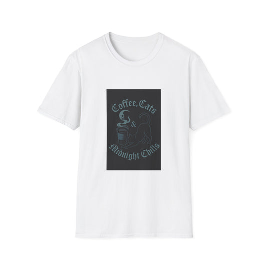 Coffee Cats & Midnight Chills T-Shirt