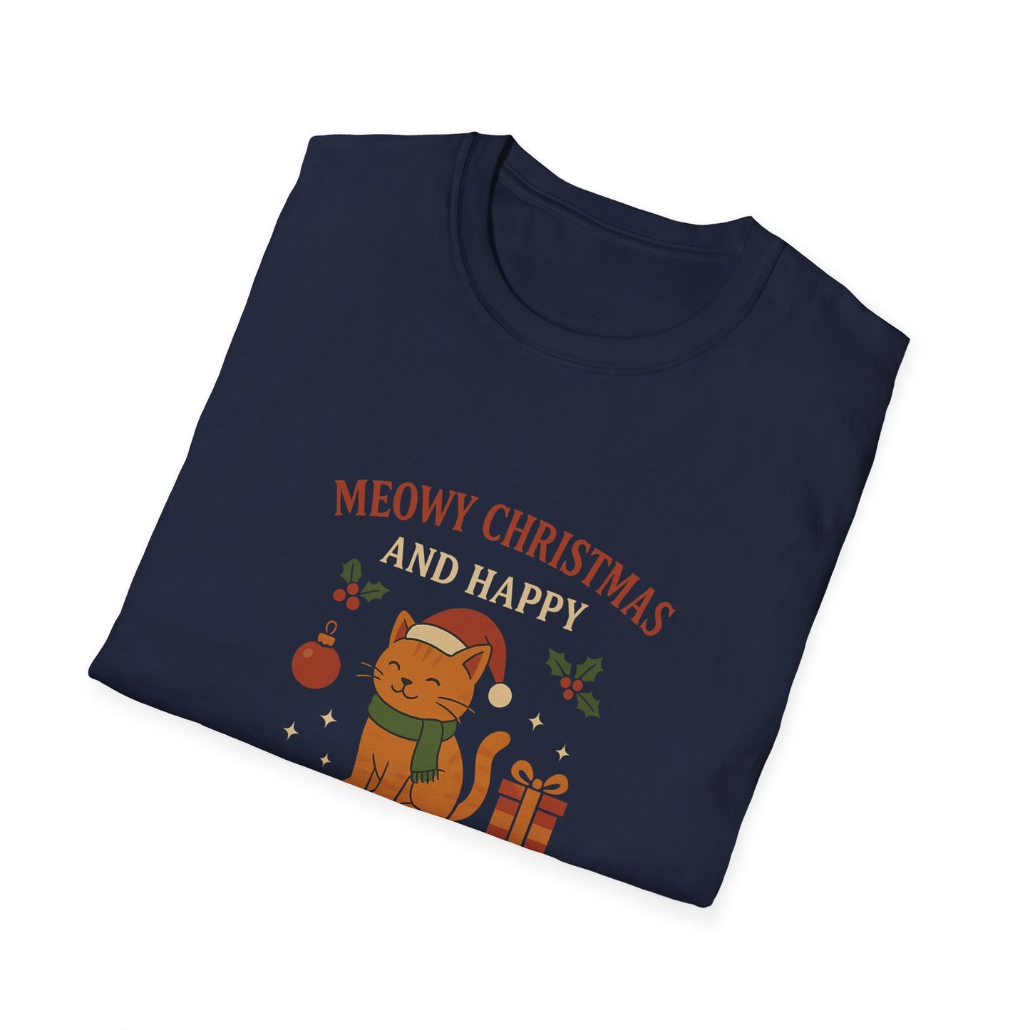 Meowy Christmas and Happy New Year T-Shirt