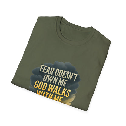 Fear Doesn’t Own Me God Walks With Me T-Shirt