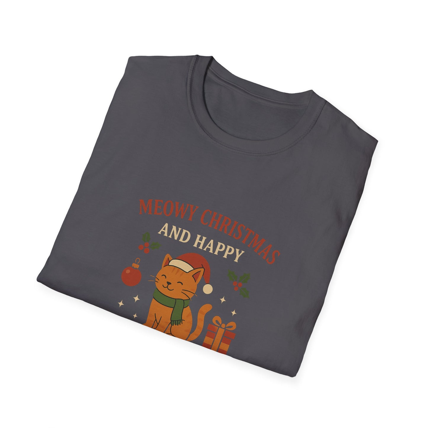 Meowy Christmas and Happy New Year T-Shirt