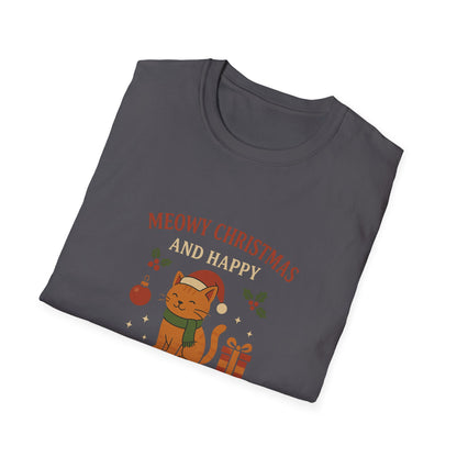 Meowy Christmas and Happy New Year T-Shirt