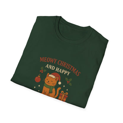 Meowy Christmas and Happy New Year T-Shirt