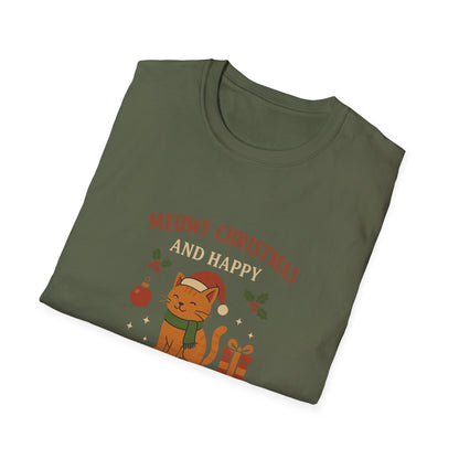 Meowy Christmas and Happy New Year T-Shirt
