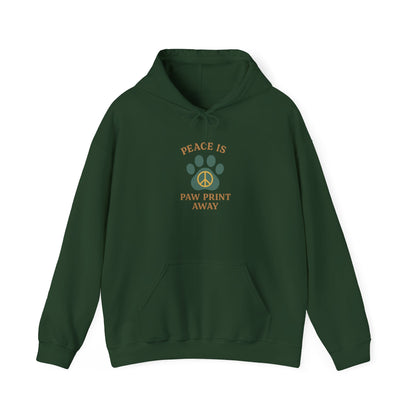 Peace Is Paw Print Away Hoodie