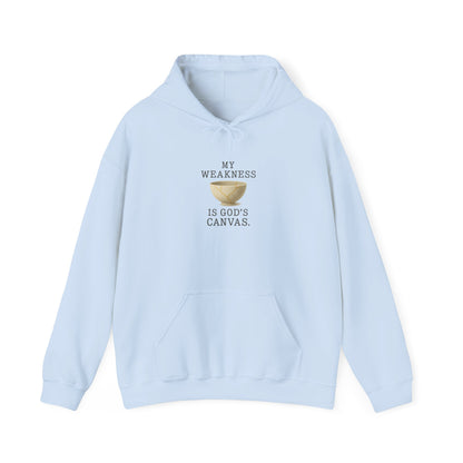 My Weakness Is God’s Canvas Hoodie