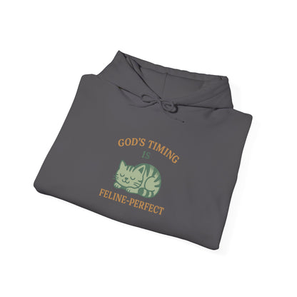 God’s Timing Is Feline-Perfect Hoodie