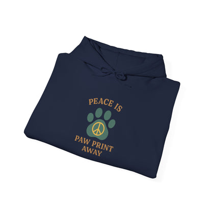Peace Is Paw Print Away Hoodie